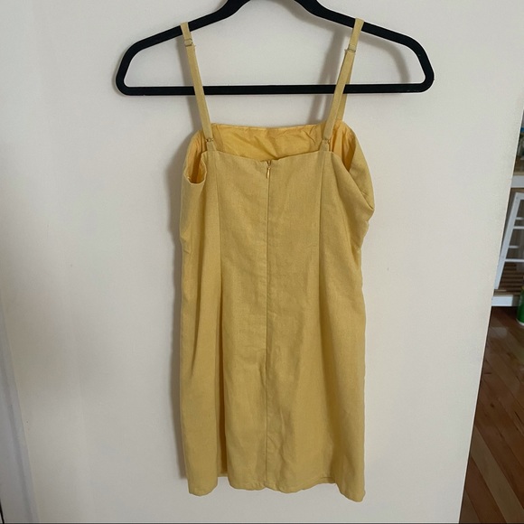 Women’s Renamed Yellow Strappy Mini Dress - Picture 3 of 4